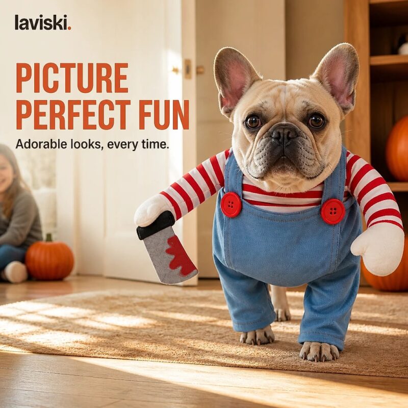 Jokera Striped Doll Pet Costume, desired outcome