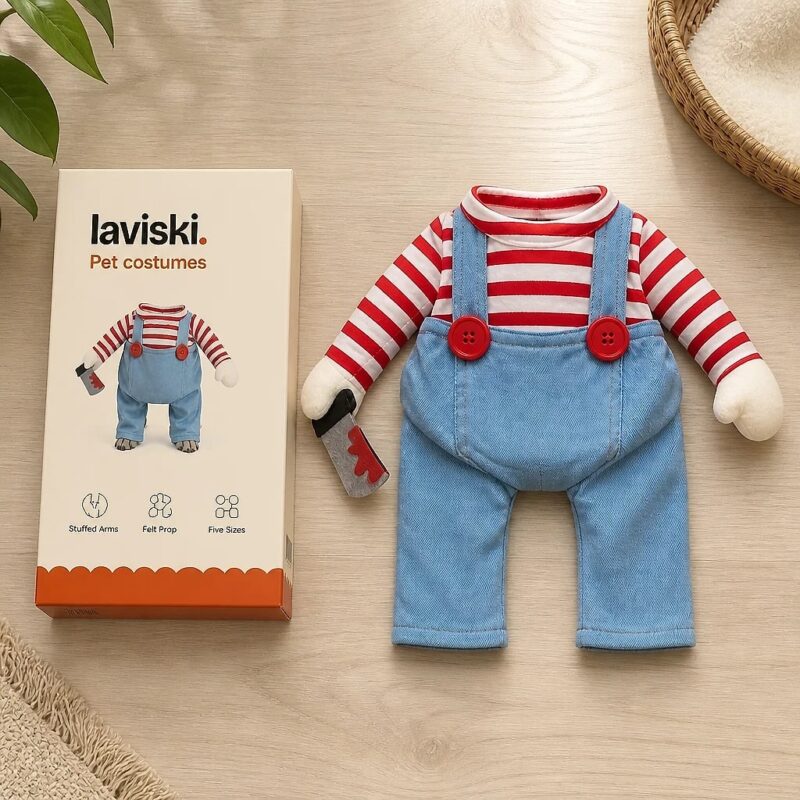Jokera Striped Doll Pet Costume, what's included