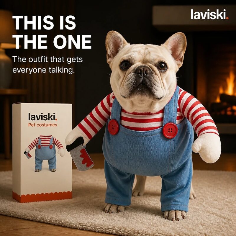 Jokera Striped Doll Pet Costume, closing hero