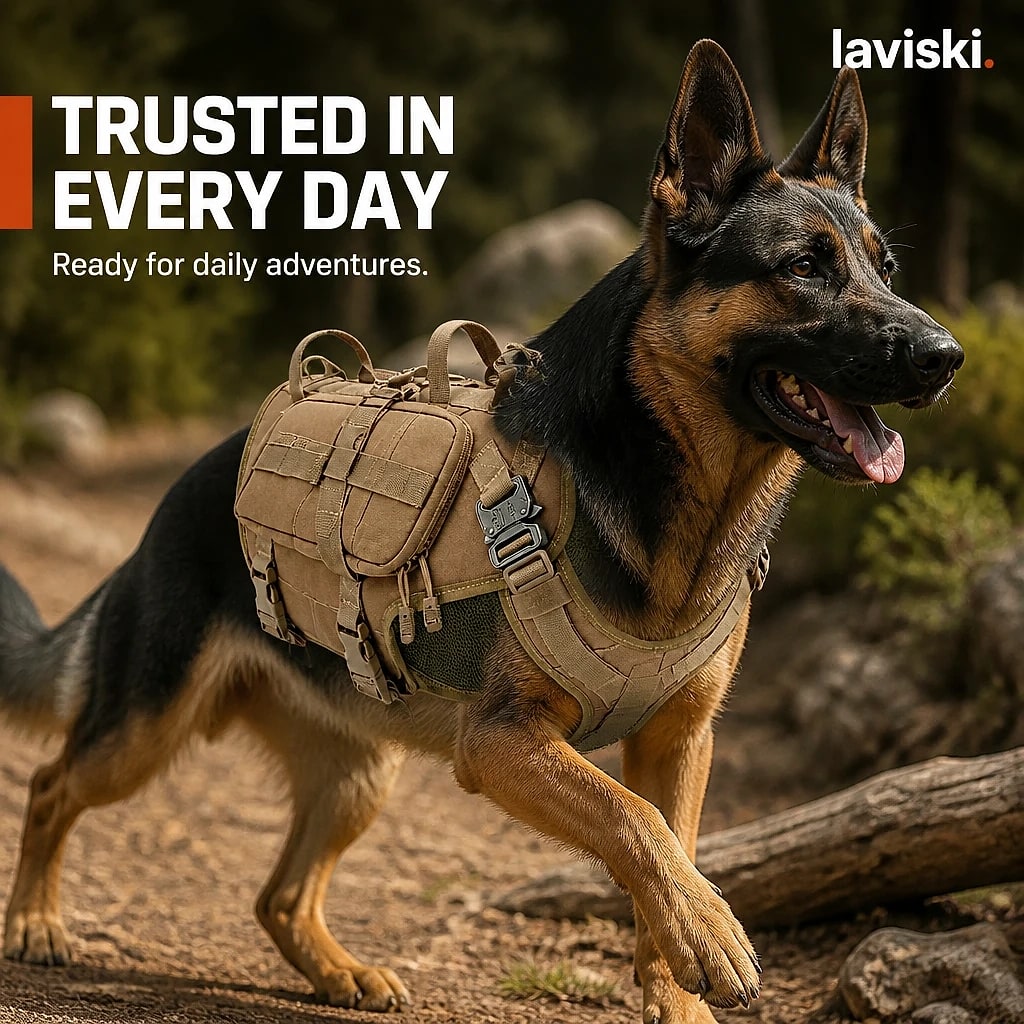 Kastra Tactical Harness with Saddle Pouches, durability and protection detail