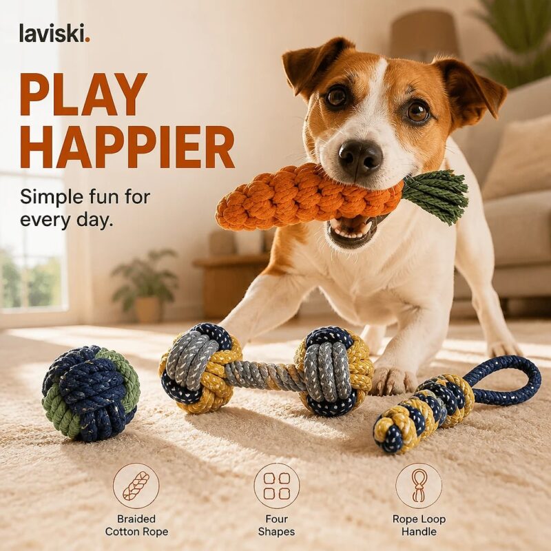 Kordia Cotton Rope Dog Chew Toy, desired outcome