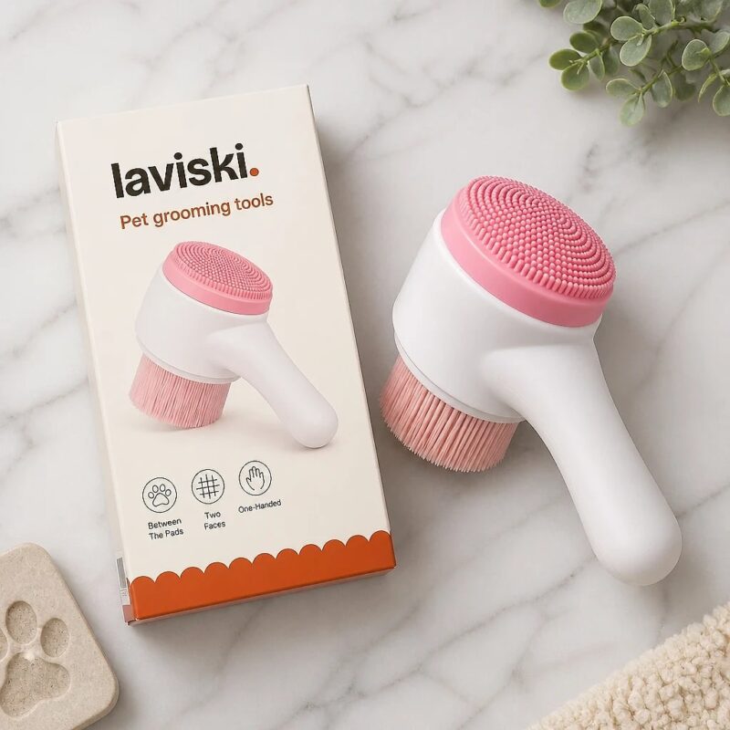 Lavana Dual-Sided Paw Cleaning Brush, what's included