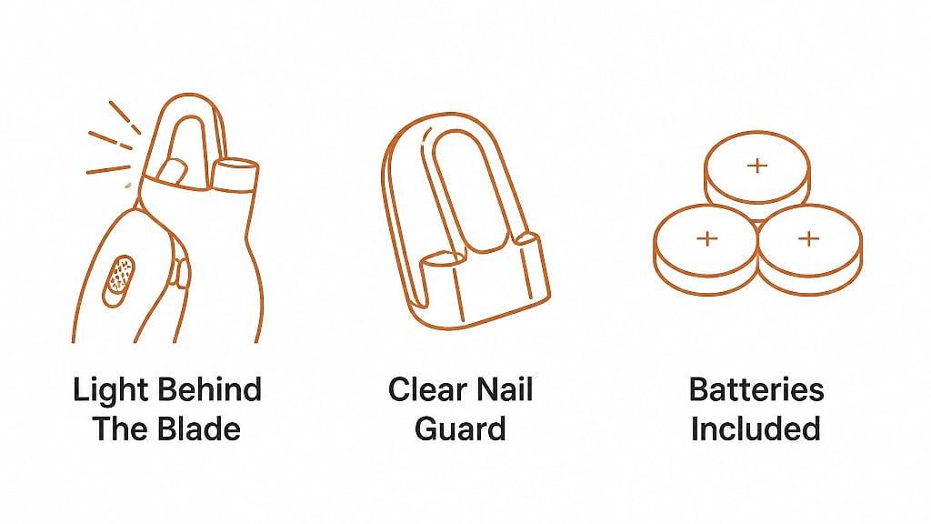 Luxia LED Pet Nail Clippers, key features at a glance