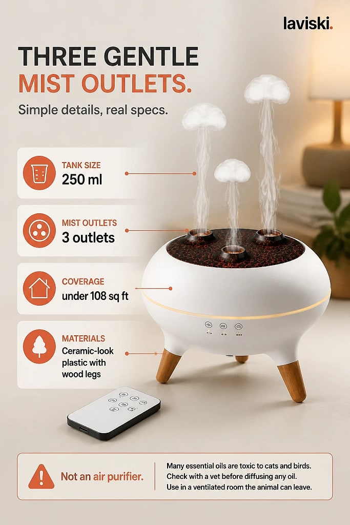 Medusa Jellyfish Aroma Diffuser, materials and construction detail