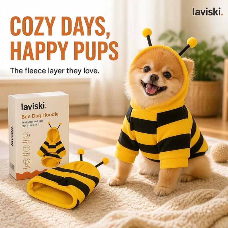 Melira Bee Dog Hoodie, desired outcome