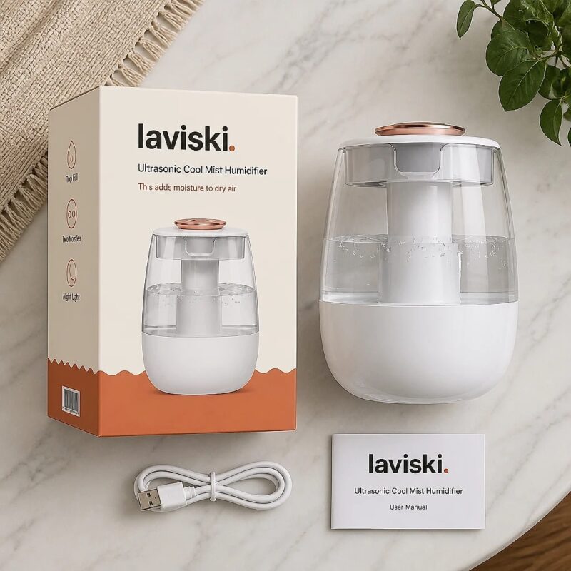 Mistara Ultrasonic Room Humidifier, what's included