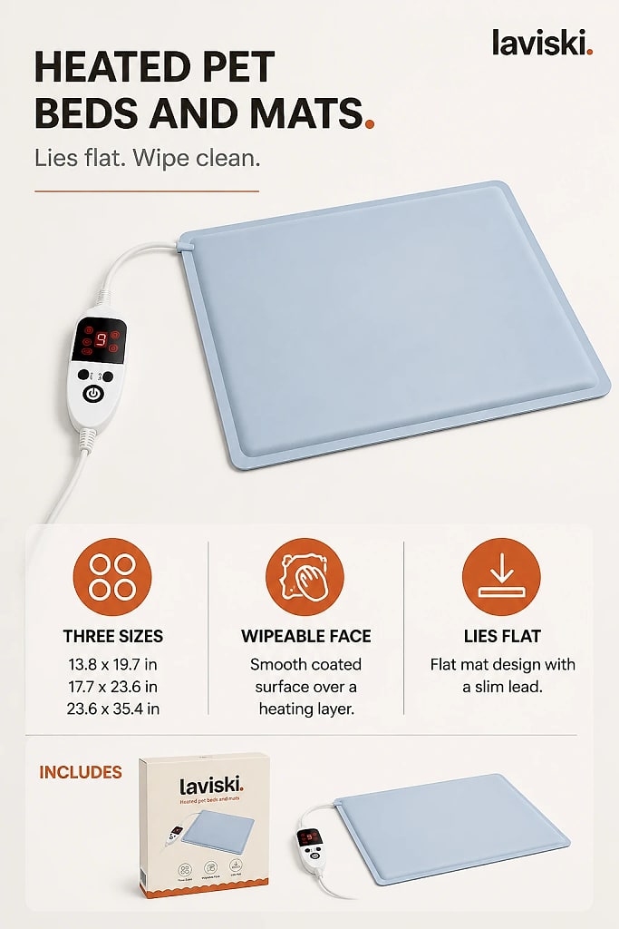 Nesta Large Heated Pet Mat, materials and construction detail