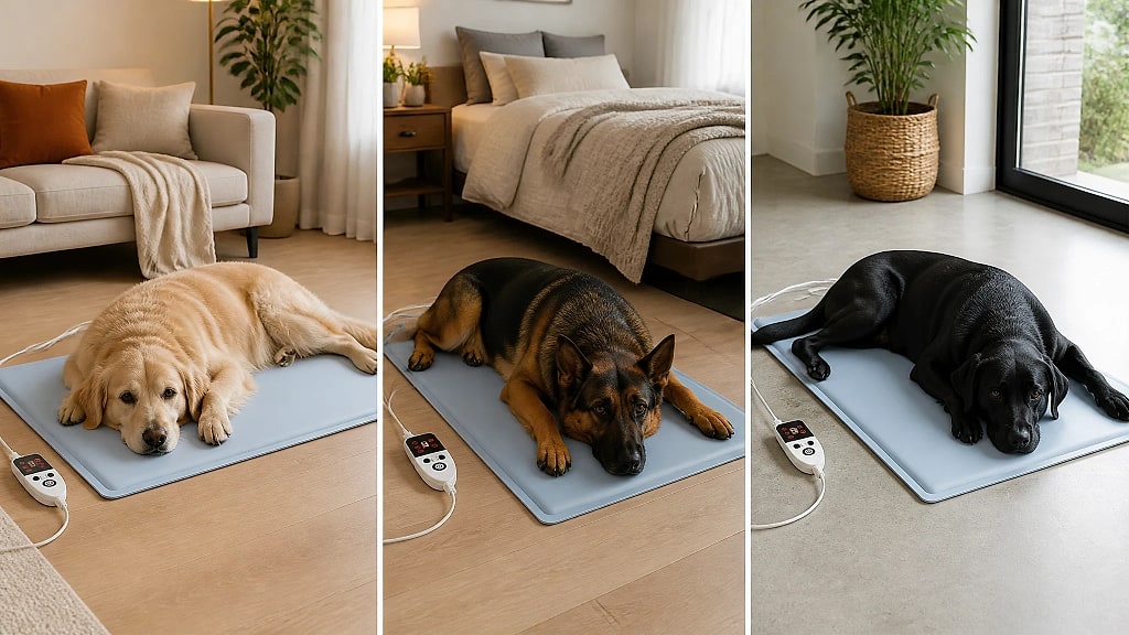 Nesta Large Heated Pet Mat, shown in use at home