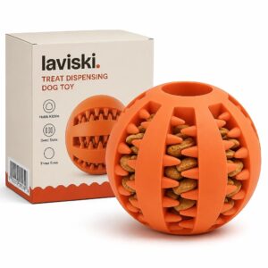 Nibbla Treat-Dispensing Rubber Ball, main product hero