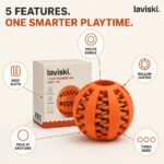 Nibbla Treat-Dispensing Rubber Ball, feature showcase