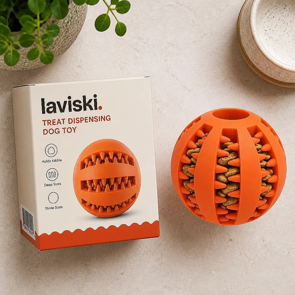 Nibbla Treat Dispensing Rubber Ball, what is included in the box