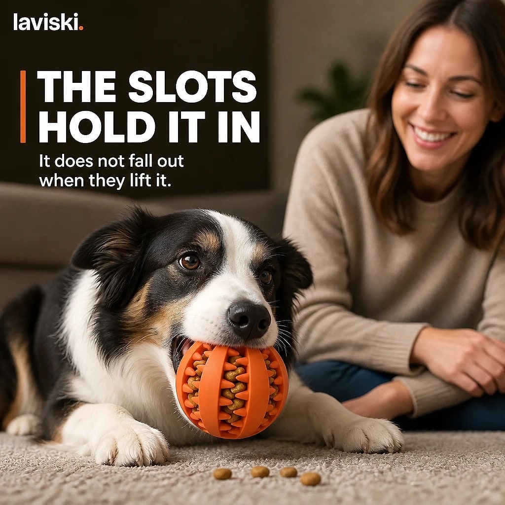 Nibbla Treat Dispensing Rubber Ball, durability and protection detail