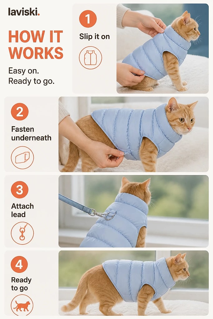 Nimbra Quilted Puffer Pet Jacket, how to unpack and set it up