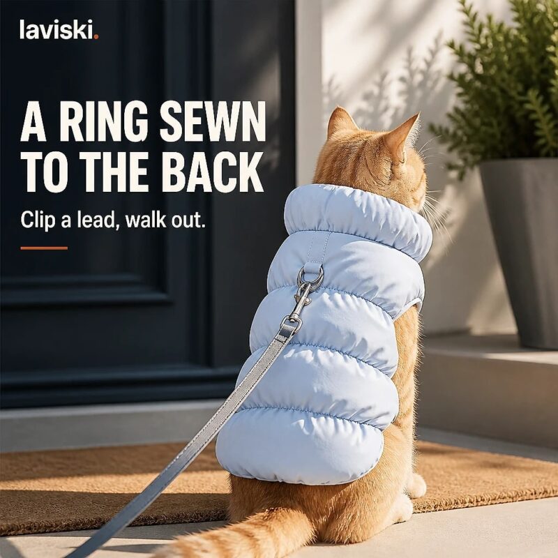 Nimbra Quilted Puffer Pet Jacket, closing hero