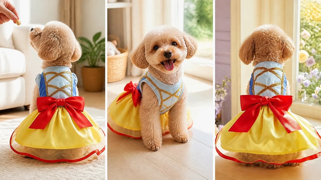 Nivea Storybook Princess Dog Dress, shown in use at home