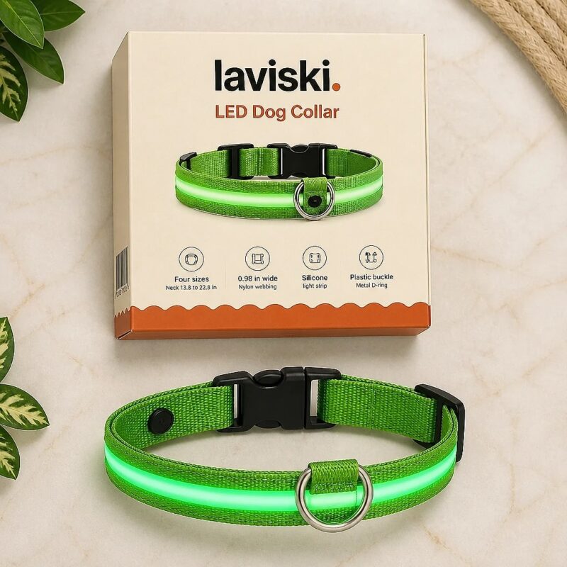Noctra Light-Up Dog Collar, what's included