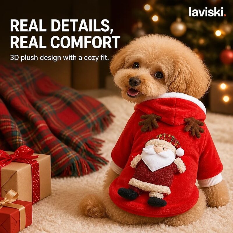 Noella Christmas Dog Hoodie, trust / durability