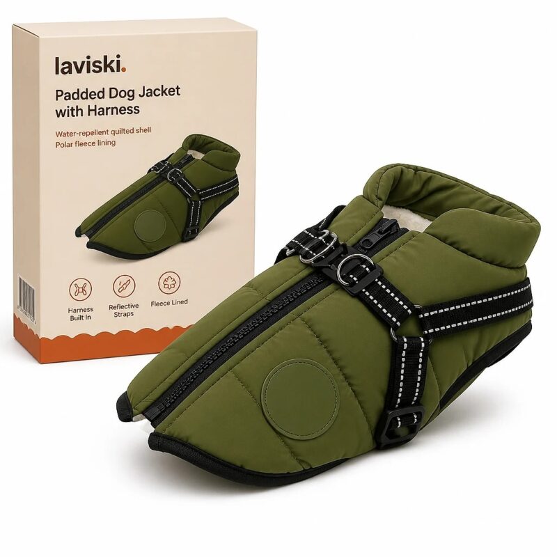 Nordra Padded Dog Jacket with Harness, main product hero