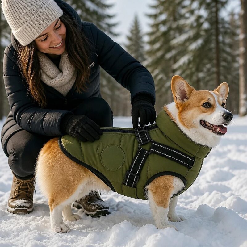 Nordra Padded Dog Jacket with Harness, solution / transformation