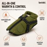 Nordra Padded Dog Jacket with Harness, feature showcase