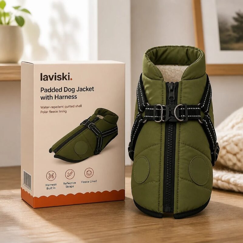 Nordra Padded Dog Jacket with Harness, what's included