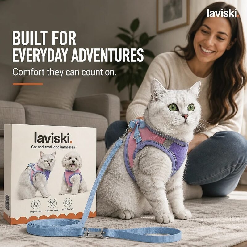Palora Step-In Cat Harness and Leash Set, trust / durability
