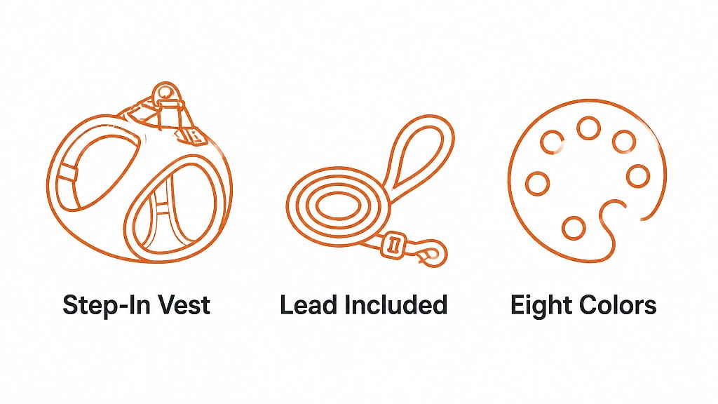 Petala Mesh Harness and Lead Set, key features at a glance