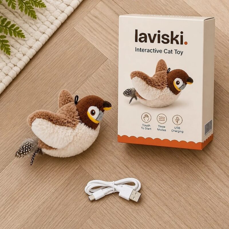Pipia Flapping Bird Cat Toy, what's included