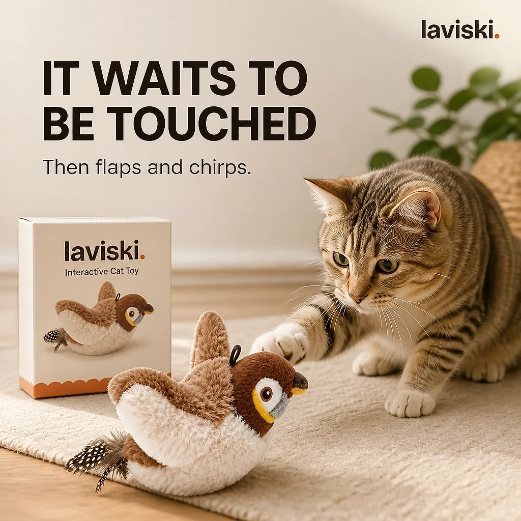 Pipia Flapping Bird Cat Toy, durability and protection detail