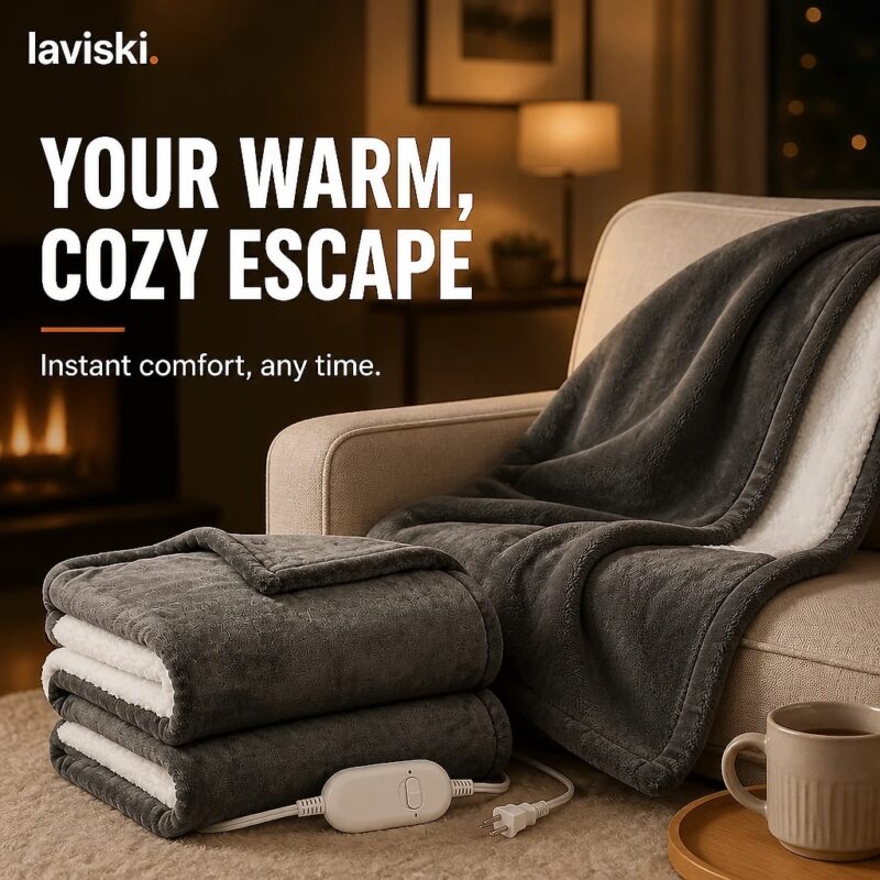 Plaida Heated Sofa Throw, desired outcome