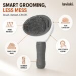 Plumia Self-Cleaning Slicker Brush, feature showcase