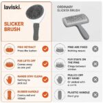 Plumia Self-Cleaning Slicker Brush, comparison