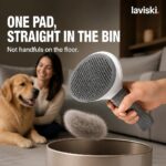 Plumia Self-Cleaning Slicker Brush, closing hero