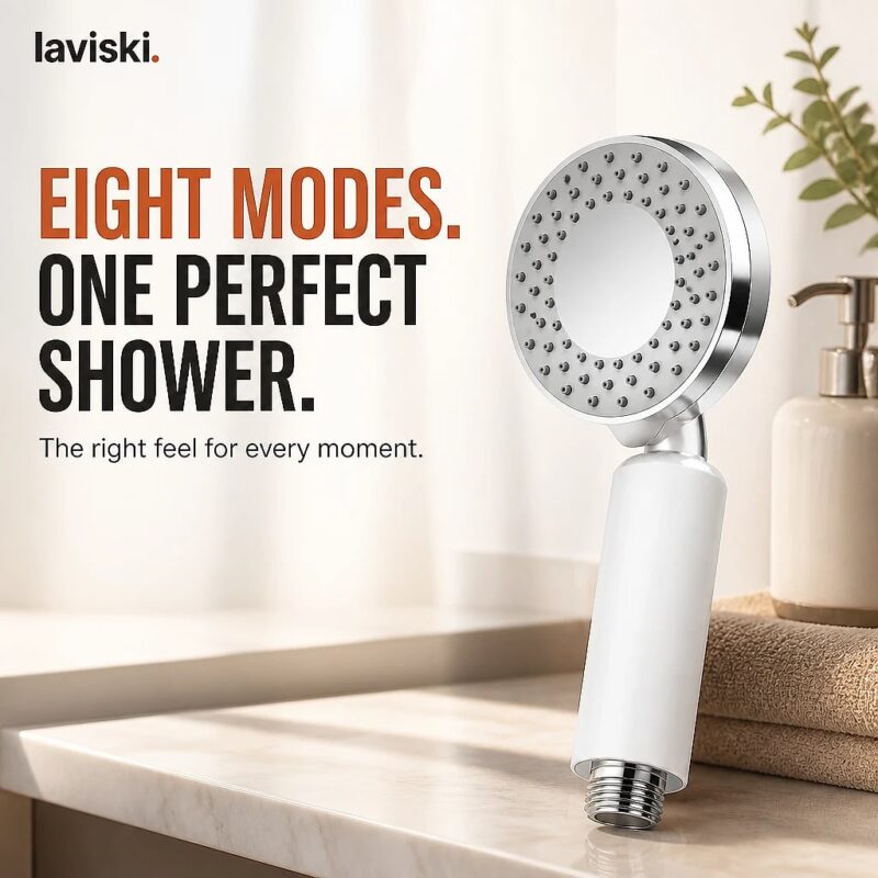 Pluvia Eight-Mode Handheld Shower Head, desired outcome