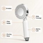 Pluvia Eight-Mode Handheld Shower Head, feature showcase