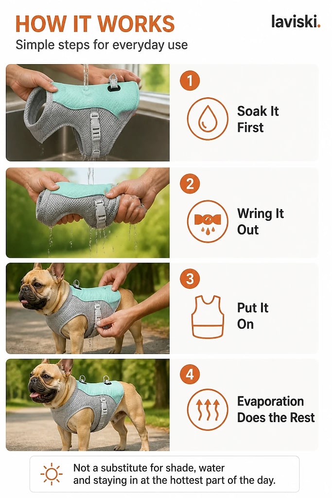 Refresca Soak and Wear Cooling Vest, how to unpack and set it up