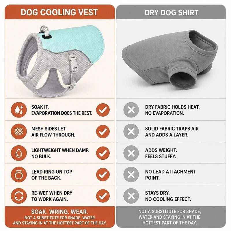 Refresca Soak-and-Wear Cooling Vest, comparison