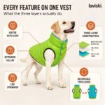 Reversa Reversible Winter Dog Vest, feature showcase