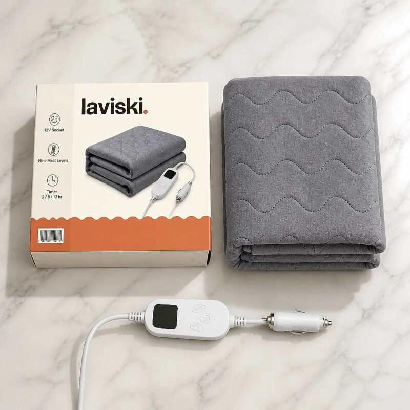 Ruteva 12V Car Heated Blanket, what's included