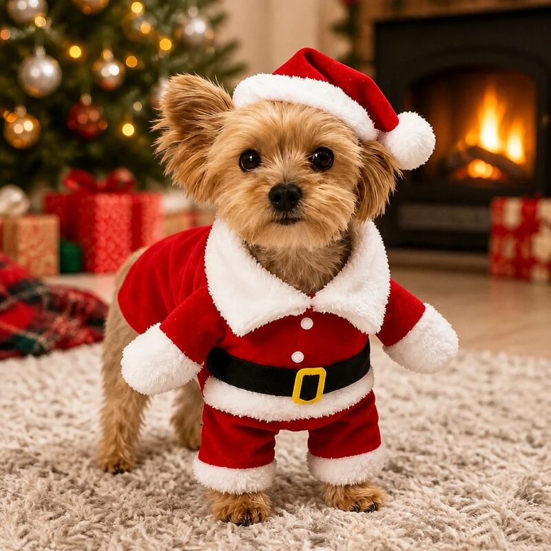 Santina Standing Santa Pet Costume, solution / transformation