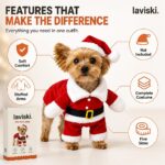Santina Standing Santa Pet Costume, feature showcase