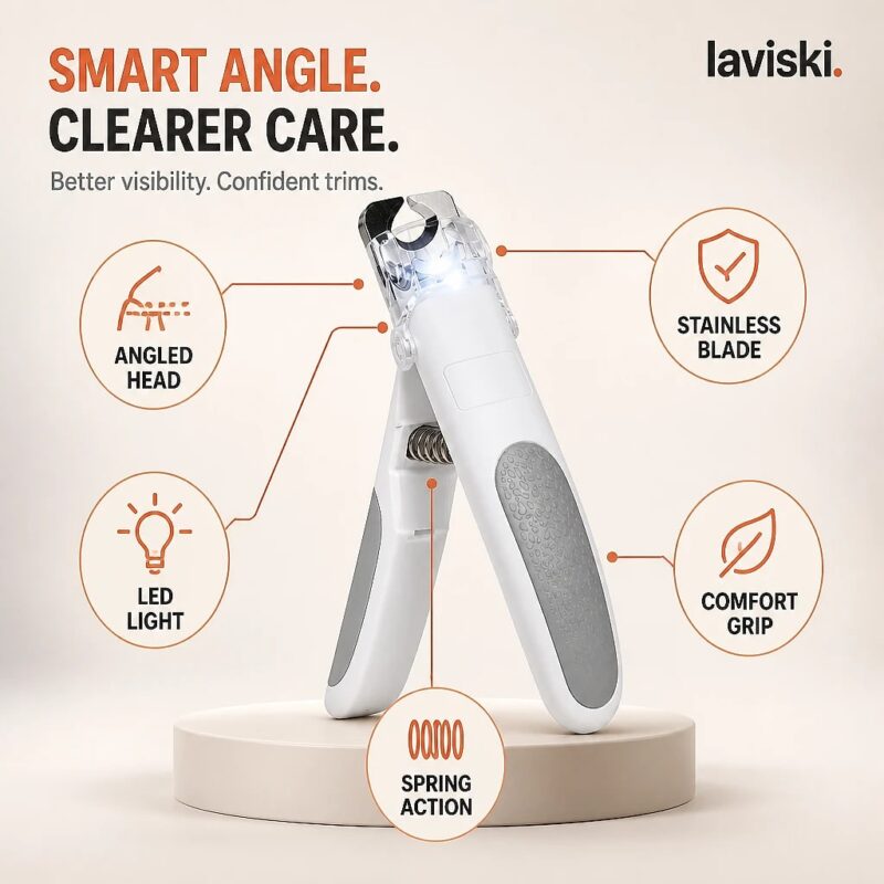 Scissa Angled-Head Nail Clipper, feature showcase
