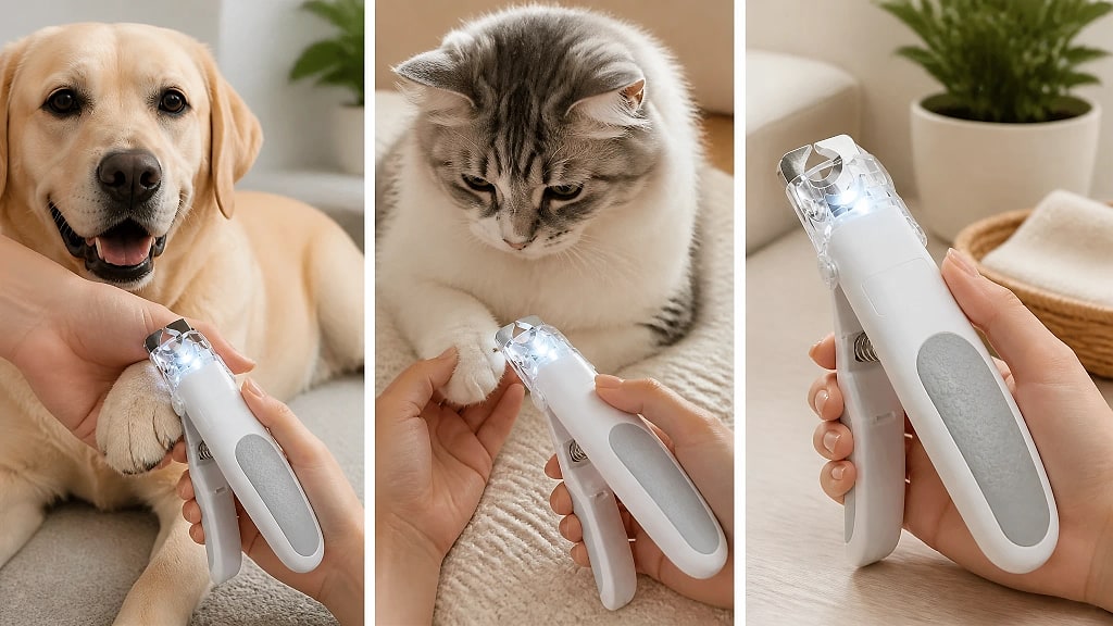 Scissa Angled Head Nail Clipper, shown in use at home