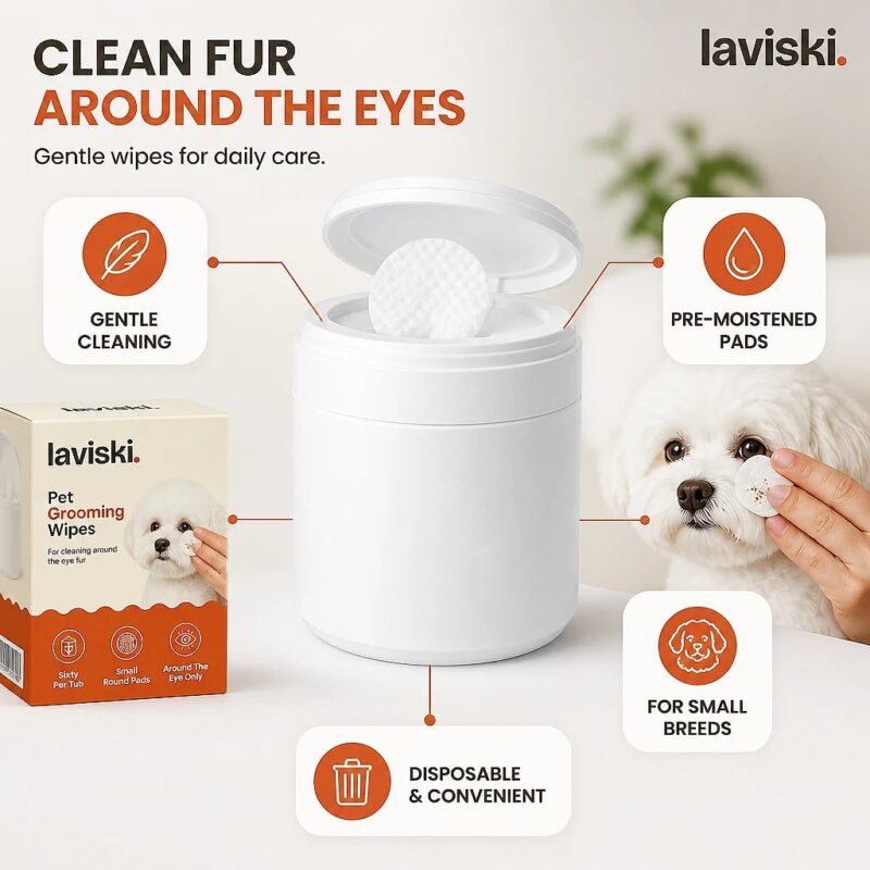 Serena Pet Eye Area Wipes, feature showcase