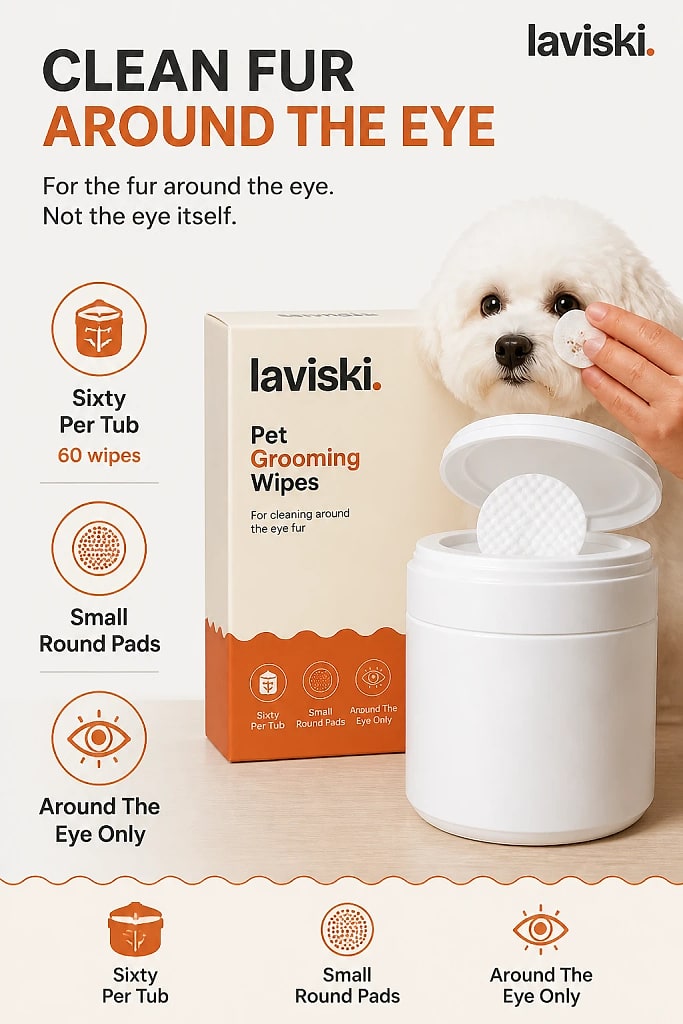 Serena Pet Eye Area Wipes, materials and construction detail