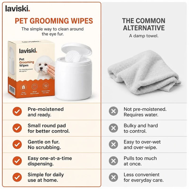 Serena Pet Eye Area Wipes, comparison