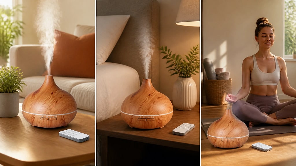 Silvana 500 ml Aroma Diffuser, shown in use at home