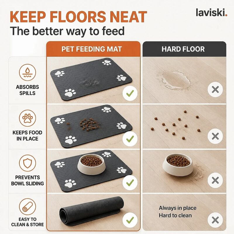 Sorbia Absorbent Pet Feeding Mat, comparison