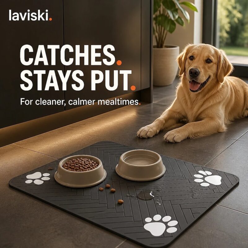 Sorbia Absorbent Pet Feeding Mat, closing hero