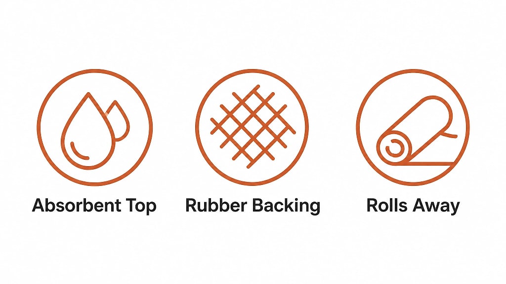 Sorbia Absorbent Pet Feeding Mat, key features at a glance